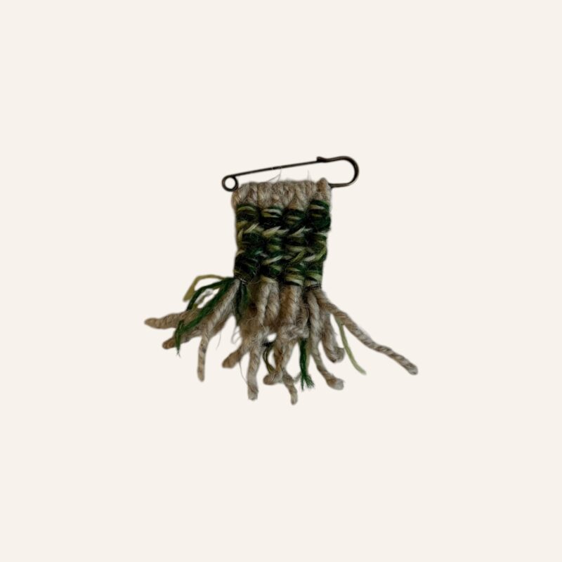 GREEN Wool Brooch